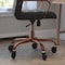 Flash Furniture Black LeatherSoft Roller Wheel Executive Chair GO-2286H-BK-RSGLD-RLB-GG - alternate 6